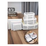 AYHOME 6 Parça Valiz Düzenleyici Çekmece İçi Dolap Düzenleyici Organizer
