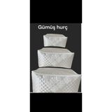 AYHOME Baza Hurç Altı Orta Boy Hurç Küçük Boy Hurç Damat Sandiği Hediyelik Ev Gereçleri Kutu Hurç