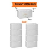 AYHOME Gri Çizgili Büyük Boy Yorgan Yastık Hurcu