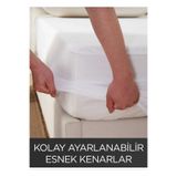 AYHOME Oda Banna 90 X 200 Sıvı Geçirmez Alez Tek Kişilik Lastikli Çarşaf Limon Lastikli Yatak Çarşafı