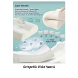 AYHOME Ortapedik Vısco Yastık Boyun Fıttığı Boyun Düzleşmesi Boyun Ağrısı Destekli Lüks Ortapedik Yastık