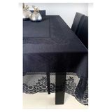 AYHOME Seçtikleri Çok Avantajli Ürün Siyah Tül Masa Örtüsü 160 X 220 Sıyah Masa Örtü 12 Kişilik Masa Örtüsü