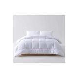 AYHOME Soft Yorgan Tek Kişilik Antibakteriyal Antialerjik Mikrofiber Saten Beyaz Yorgan 155 X 215