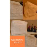 AYHOME Walverina Flamingo Saten Küçük Boy Hurç Çeyizlik Dantel Işlemeli Güpürlü Mini Hurç Baza Altı Hurç