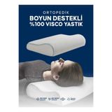 AYHOME Yüksek Sert Vısco Yastık Boyun Destekli Ortopedik Vısco Yastık Mega Boy Ortapedik Visco Yastık
