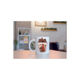 Ayı Cappuccino Tasarımlı Kupa Hediyelik Eşya Hediyelik Kupa - Beyaz - 300 cc