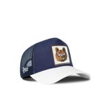 Ayı Logolu Cordura Beyaz-Lacivert Trucker Şapka