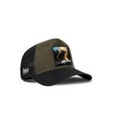 Ayı Logolu Cordura Siyah-Haki Trucker Şapka