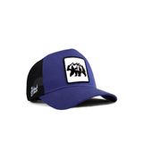 Ayı Logolu Siyah-Mavi Trucker Şapka