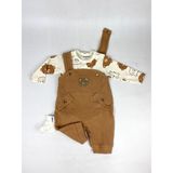 Ayı Nakışlı Bebek Takımı - 3 - 6 Ay - Kahverengi