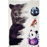 AYI PANDA TİLKİ GEÇİCİ DÖVME TATTOO