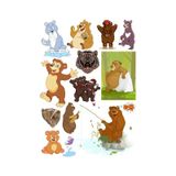 Ayı Sticker Set-4 13 Parça Telefon, Tablet, Defter, Laptop Sticker