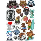Ayı Sticker Set 5 18 Parça Telefon, Tablet, Defter, Laptop Sticker