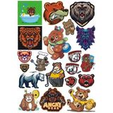 Ayı Sticker Set 7 20 Parça Telefon, Tablet, Defter, Laptop Sticker