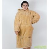 Ayıcı Oyuncak Welsoft Peluş Polar Giyilebilir Battaniye Pijama - 70 x 110 cm - Bej
