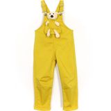 Ayıcık Aksesuarlı Kısa Paça Unisex Bebek Çocuk Salopet Sarı 001-0001962 - 2 Yaş