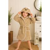 Ayıcık Kapüşonlu Çocuk Bornozu | Unisex Bebek Ve Çocuk Banyo Bornozu, Yumuşak Dokulu, 1-10 Yaş