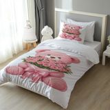 Ayıcık ve Çiçek Buketi Nevresim Takımı M77 - 001-Renkli - 160 x 220 cm