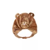 Ayıcıklı Peluş Erkek Çocuk Krem Bere Kahverengi 6357
