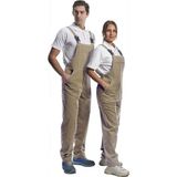 Ayışığı %100 Pamuk Bahçıvan Iş Tulumu | Fermuarlı, 5 Cepli, Lastikli Bel, Dayanıklı ve Ergonomik Iş Tulum - Bej - XL