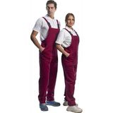 Ayışığı %100 Pamuk Bahçıvan Iş Tulumu | Fermuarlı, 5 Cepli, Lastikli Bel, Dayanıklı ve Ergonomik Iş Tulum - Bordo - 2XL