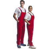 Ayışığı %100 Pamuk Bahçıvan Iş Tulumu | Fermuarlı, 5 Cepli, Lastikli Bel, Dayanıklı ve Ergonomik Iş Tulum - Kırmızı - 3XL