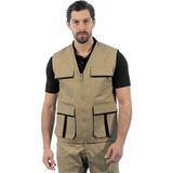 Ayışığı 4 Cepli Iş Yeleği – Dayanıklı Pamuk Polyester Kumaş, Körüklü Cepli, Ergonomik Kesim, Mevsimlik Iş Yeleği - 2XL