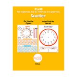 Ayışığı Dizayn Çift Taraflı Saatler Pvc Kaplamalı Yaz-sil 21x30cm