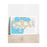 Ayışığı Dizayn Çocuk Türkiye Haritası Okul Eğitim Pvc Poster 21x30 cm
