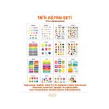 Ayışığı Dizayn İngilizce 16'li Eğitim Seti Okul Öncesi - Ilköğretim Çocuk Pvc Poster 21x30 Cm