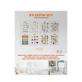 Ayışığı Dizayn İngilizce 8'li Eğitim Seti-1 Set Okul Öncesi - Ilköğretim Çocuk Pvc Poster 30x42 Cm