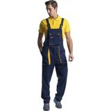 Ayışığı Taraftar Bahçıvan Iş Tulumu – %100 Pamuk, Çok Cepli, Ergonomik, Dayanıklı, Yazlık & Dört Mevsim Iş Tulum - Sarı - Lacivert - XL