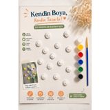 AYIŞIGII HEDİYELİK 🌼 14'lü Papatya Boyama Magnet Seti | Taş Tozu Kendin Boya Mıknatıslı Magnet