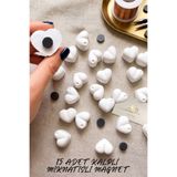 AYIŞIGII HEDİYELİK ❤️ 15'li Kalp Boyama Magnet Seti | Taş Tozu Kendin Boya Mıknatıslı Magnet