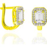 Aykat KUPE-465 Sarı Gold Rengi Gümüş Baget Küpe