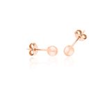 Aykat KUPE-466 Top Top Rose Taşsız Toplu Vidalı Gümüş Küpe