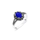 Aykat YZK-399 Safir Taşlı Gümüş Yüzük