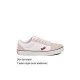 Ayk's Beyaz Dar Kalıp Erkek Kanvas Hava alabilen Rahat Sneaker Spor Ayakkabı 1002 G