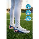 Ayk's Beyaz-Siyah Çoraplı Bağcıklı Erkek Futbol Ayakkabısı Krampon 610