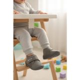 Ayk's Gri Süet Cırtlı Yumuşak Rahat Bebek Panduf İlk Adım Ayakkabısı 058989 B