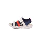 Ayk's Lacivert-Beyaz-Kırmızı Cırtlı Ortopedik Erkek Çocuk Spor Sandalet 26A44