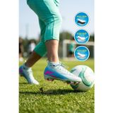 Ayk's Su Yeşili-Mavi Çoraplı Bağcıklı Unisex Krampon Futbol Ayakkabısı Süperfly