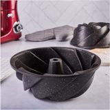 Aykul Store Black New Döküm Granit Kek Kalıbı Siyah Rüzgar Gülü Döküm Kek Kalıbı