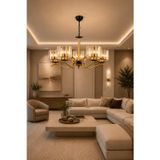 AYLA 5’Lİ SARKIT AVİZE KRİSTAL TAŞLI DEKORATİF AYDINLATMA