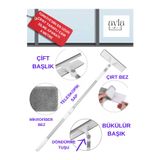 AYLA STAND 4 METRE,Teleskopik Çekçekli Pencere Temizleyicisi, Döner Başlıklı İç/dış Mekan
