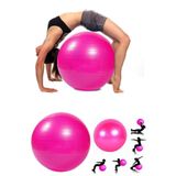 AYLA STAND 65 cm Fitilli Pilates Topu, Pompa Seti, Pembe, Yoga Denge Egzersiz