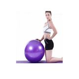 AYLA STAND 65 cm Fitilli Pilates Topu ve Pompa Seti, Mor, Denge Yoga Spor Egzersiz