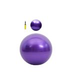AYLA STAND 65 cm Mor Deluxe Pilates Topu, 25 cm Çift Yönlü Pompa Dahil