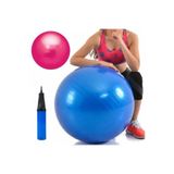 AYLA STAND Pilates Topu 65 cm Pompa ve 20 cm Denge Top Hediyeli, Mavi