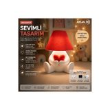 AYLAB3D Sevimli Dekoratif Gece Lambası Kalpli LED Masa Lambası 5V USB Çocuk Odası Başucu Lambası